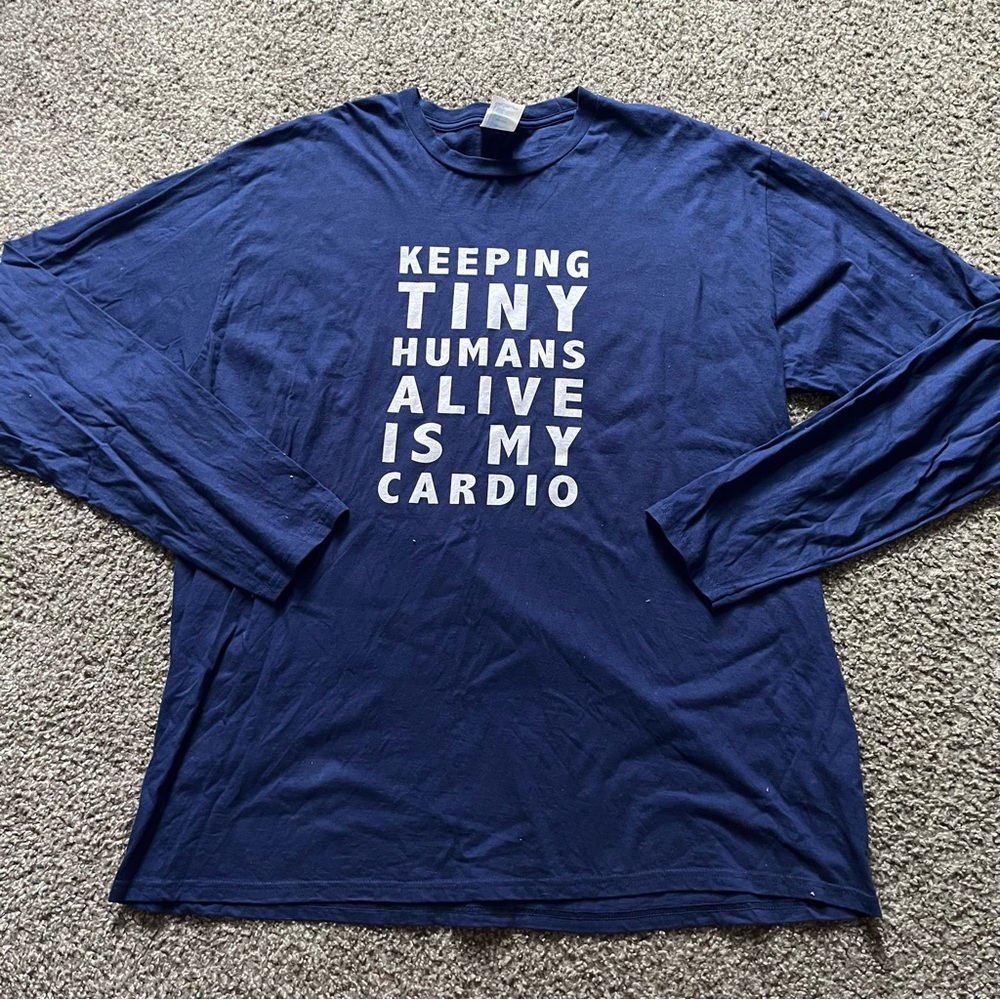 Navy blue teacher long sleeve tshirt